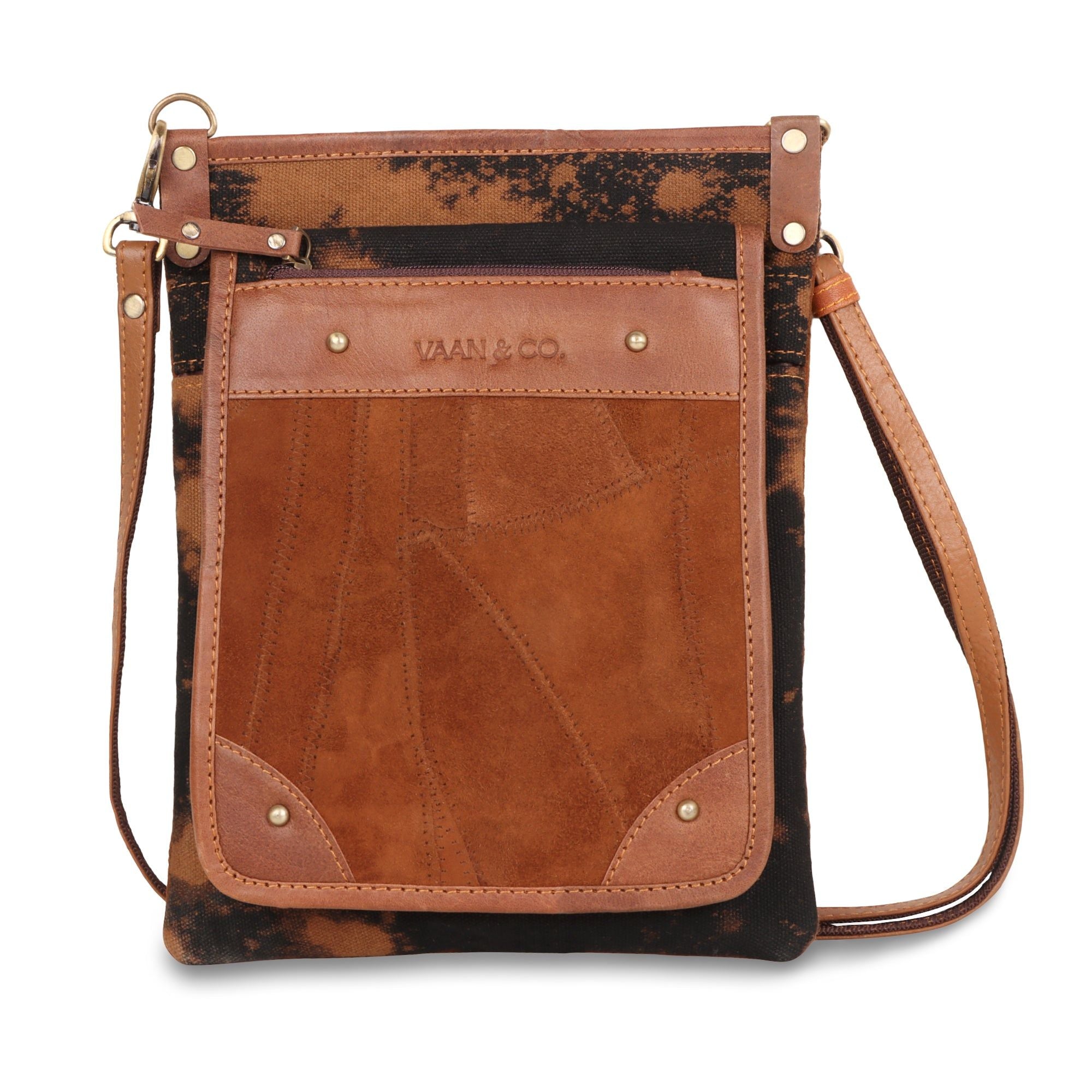 Vela Crossbody - Upcycled Leather - BagNook