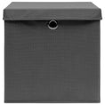 Load image into Gallery viewer, Storage Boxes with Covers 4 pcs 11x11x11in - Gray - BagNook
