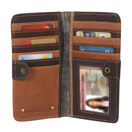 Spencer Grey Wallet - Upcycled - BagNook