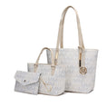 Load image into Gallery viewer, (white)Aylet M Tote with Mini Handbag and Wristlet Pouch by Mia k - BagNook
