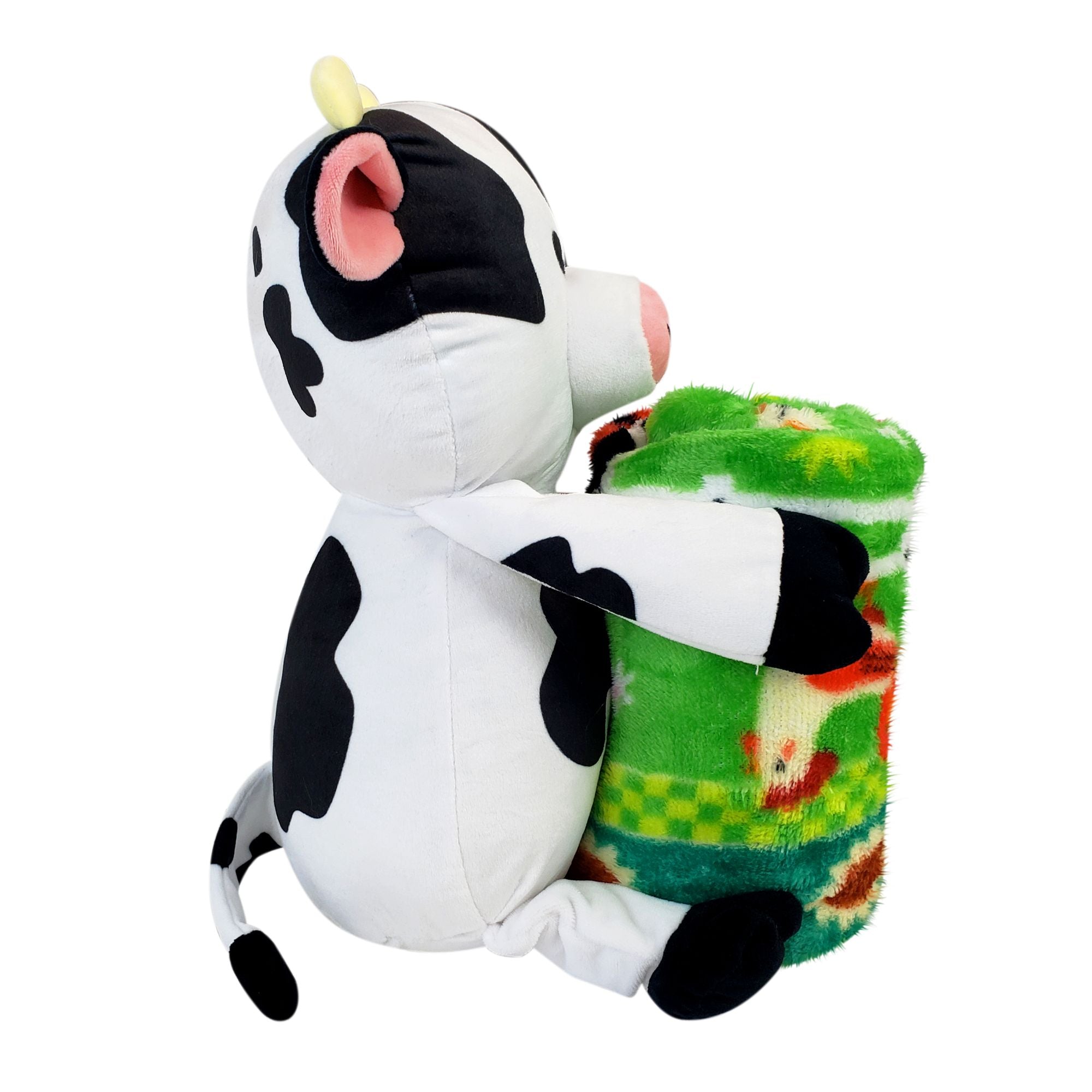 Rollee Pollee Dairy Cow - Throw Blanket & Hugger Set - BagNook