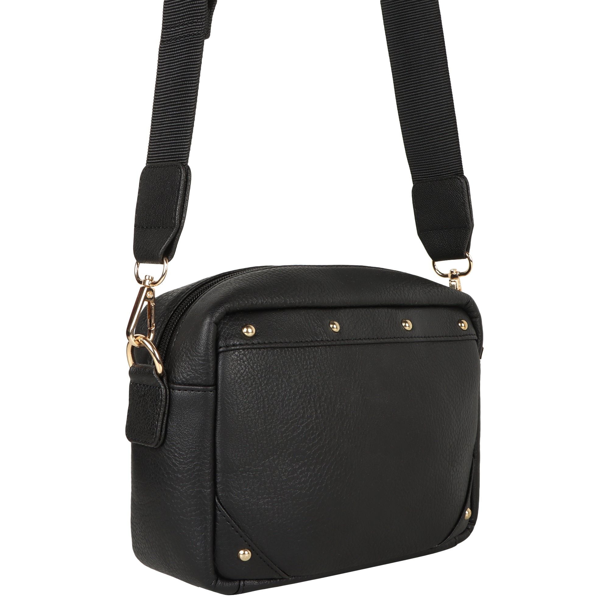 Millie Houndstooth Print Camera Bag - Upcycled - BagNook