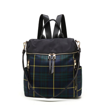 (green)Nishi Plaid Backpack Women by Mia K - BagNook