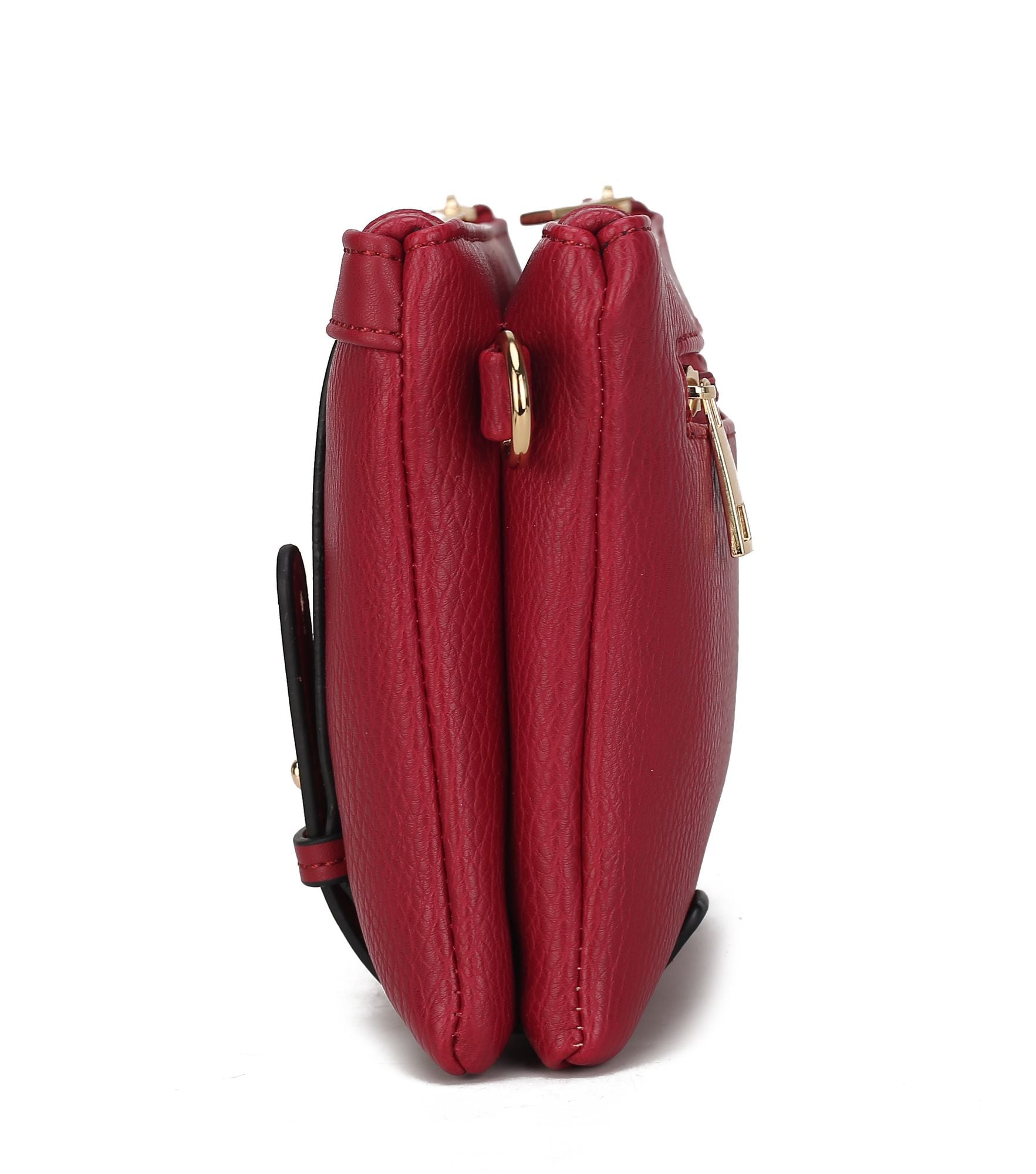 (red)Elsie Multi Compartment Crossbody Bag by Mia k - BagNook