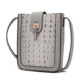 Load image into Gallery viewer, (light grey)Molly Crossbody Phone Bag w/Snap Closure by Mia K - BagNook
