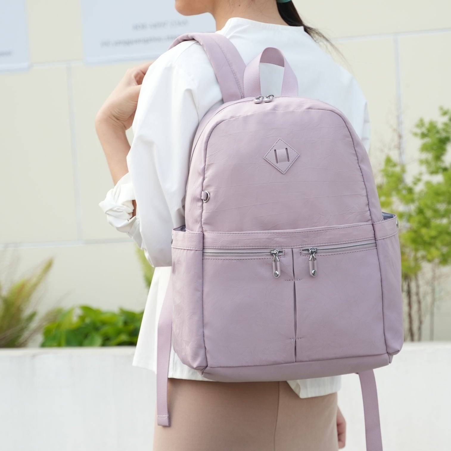 (mauve)Tatum Travel & School Daypack by Mia K - BagNook