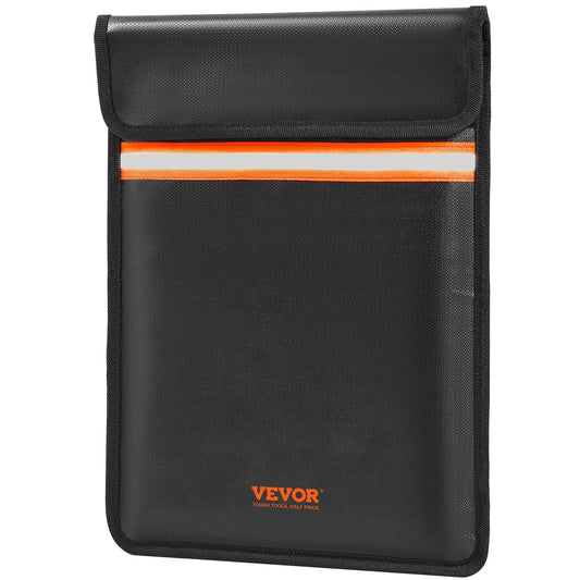 VEVOR Fireproof Document Bag, 15"x11" 2000°F, Double Pockets - BagNook