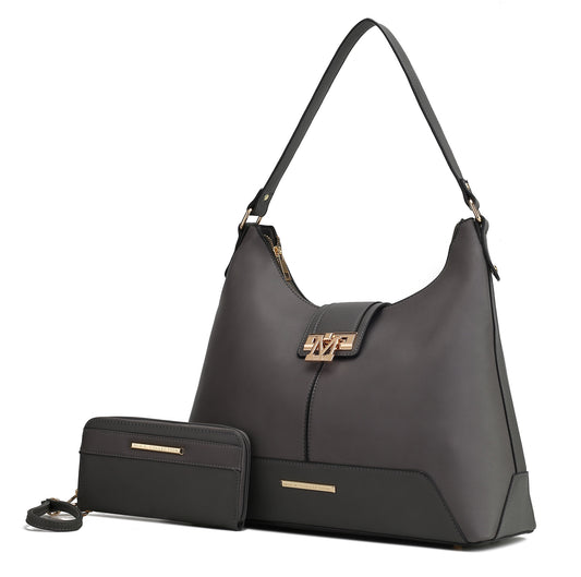 Graciela Hobo Handbag Vegan Leather by Mia k - BagNook