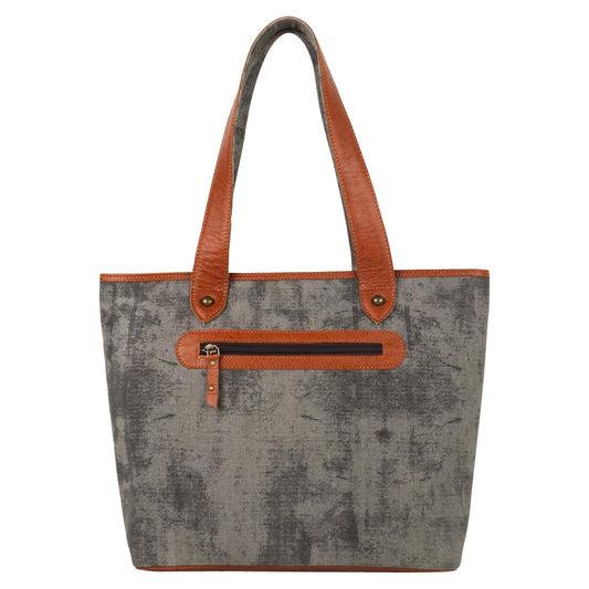 Inde Black Tote - Upcycled Leather - BagNook