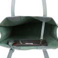 Load image into Gallery viewer, Maud Book Shop Tote - Upcycled Leather - Cool Grey - BagNook
