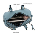 Load image into Gallery viewer, (denim blue)Lara Vegan Leather Satchel with Wallet by Mia k - BagNook
