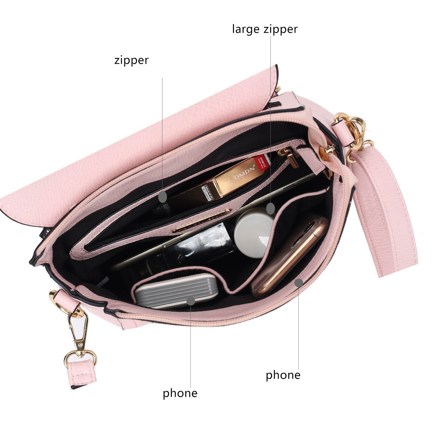 (pink)Elke Vegan Leather Backpack by Mia K - BagNook
