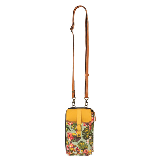 Laguna Prism Cellphone Crossbody - Upcycled Leather - BagNook