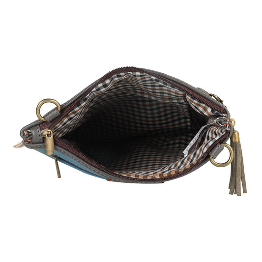 FOXIE - Brisk Crossbody w/Front Cellphone Pocket - Blue - BagNook