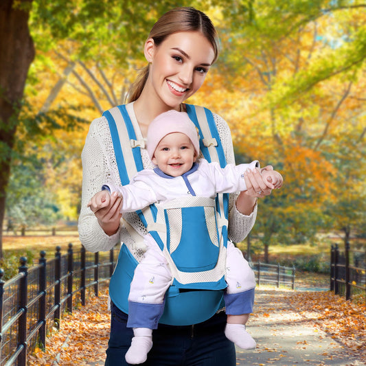 (blue)Multi Baby Carrier with Hip Seat - BagNook