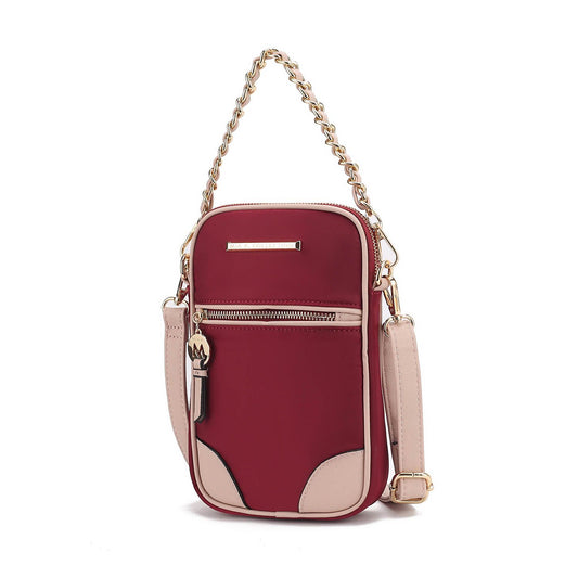 (wine blush)Sue Practical and Functional Crossbody bag by Mia K - BagNook
