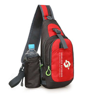 (red)Seamless Colorful Sling Bag with Water Pouch - BagNook