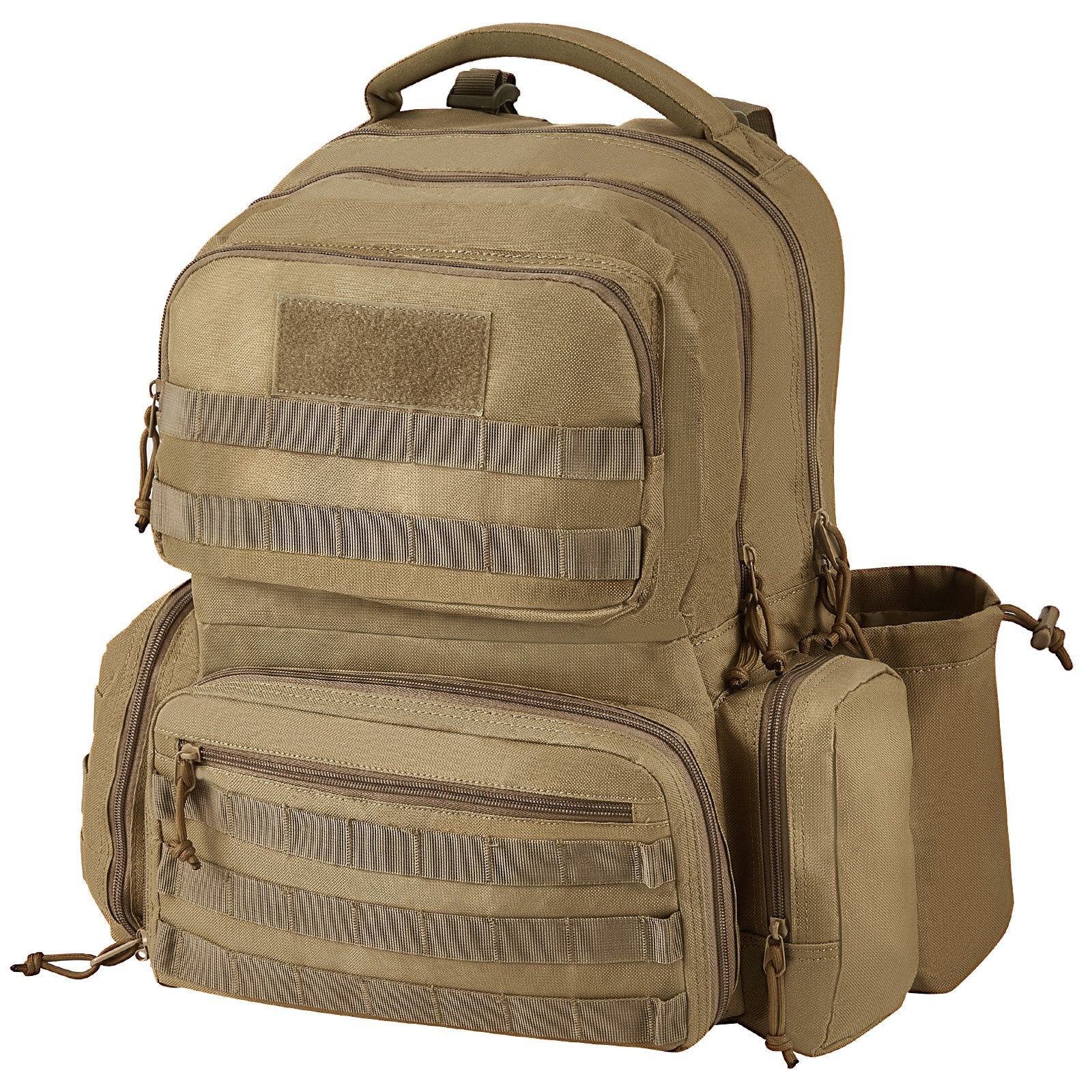 VEVOR Tactical Range Backpack for 6 Pistols - Brown - BagNook