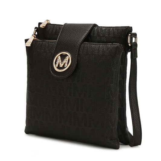 (chocolate)Marietta M Signature Crossbody Bag by Mia K - BagNook