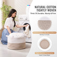 Load image into Gallery viewer, VEVOR Cotton Rope Storage Basket (20 x 20 x 13 in) 17.7gal Capacity - BagNook
