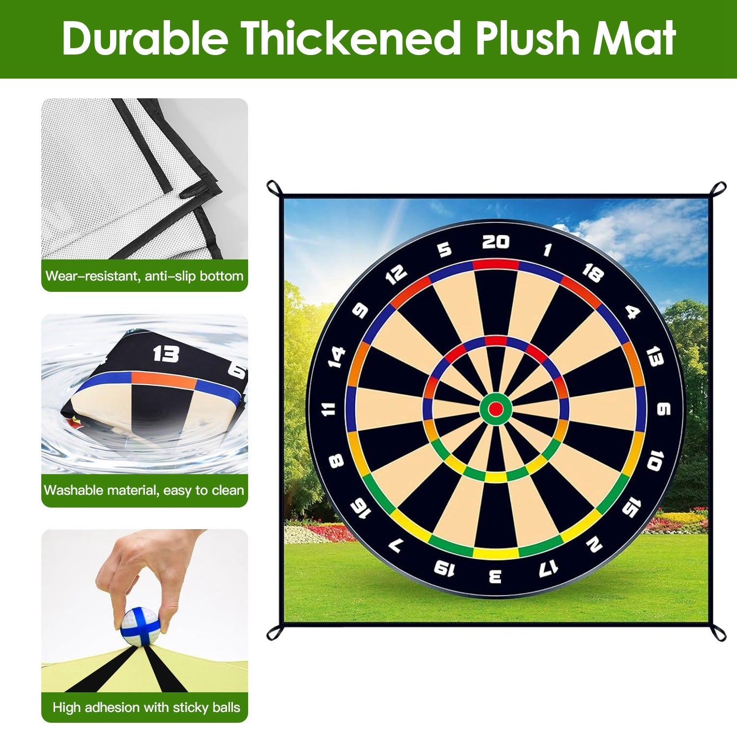 Golf Chipping Dart Game Mat Set with Carry Bag - BagNook