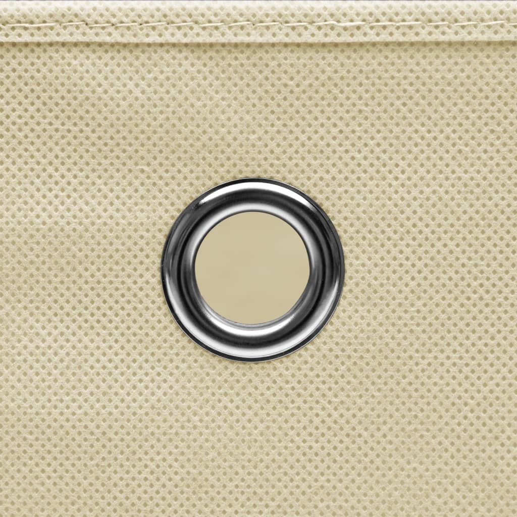 Storage Boxes 4pc 12.6"x12.6"x12.6" Fabric - Cream - BagNook