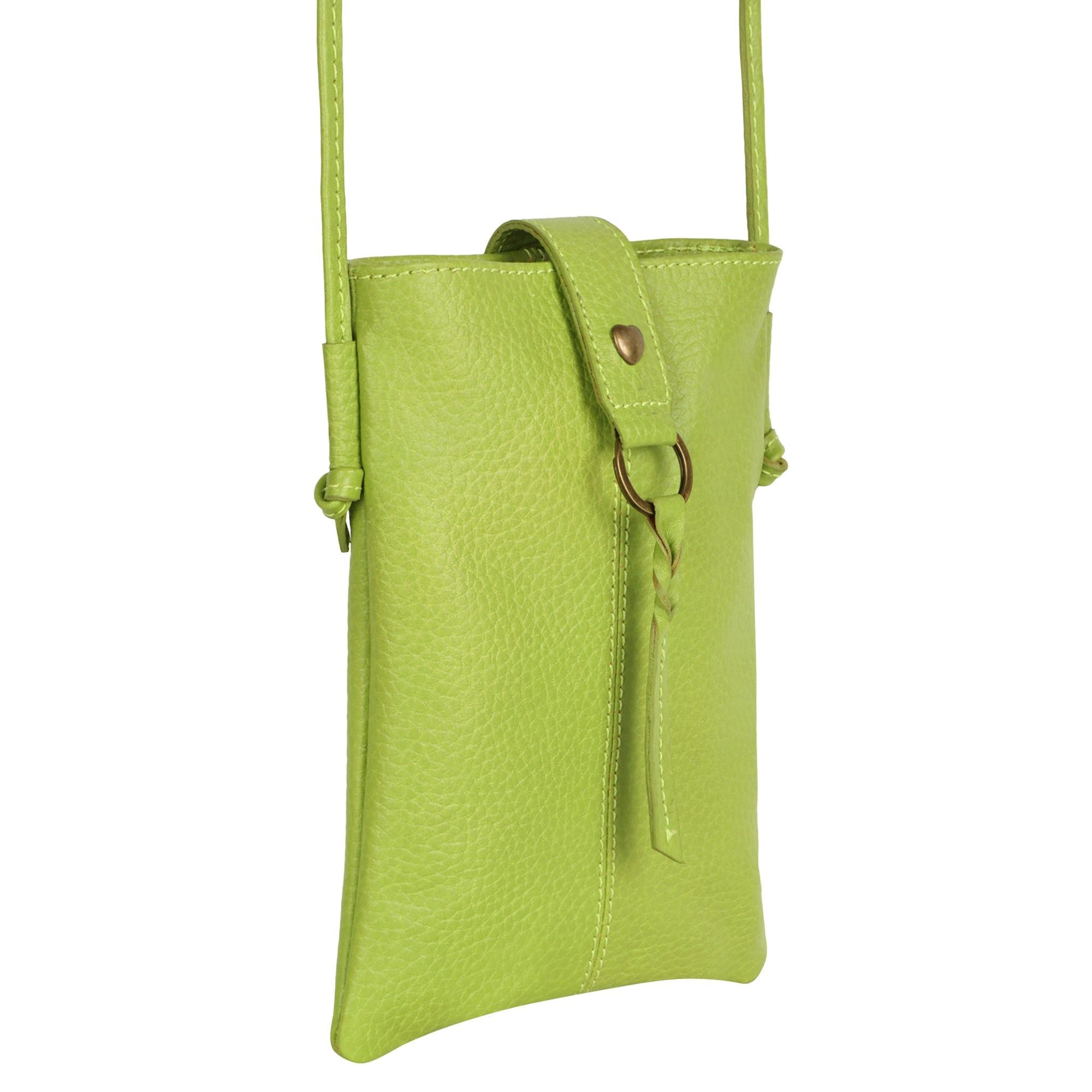 Jennie Small Crossbody w/Slim Strap - Lime Green - BagNook