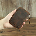 Load image into Gallery viewer, The Cael | Handmade Leather Coin Purse w/Zipper - BagNook
