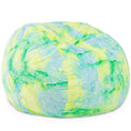 Load image into Gallery viewer, Jaxx Saxx 3 ft Bean Bag Chair - Faux Fur - Firefly Yellow - BagNook
