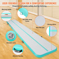 Load image into Gallery viewer, VEVOR Gymnastics Inflatable Air Mat, 4" Thick, 20ft Mint Green - BagNook
