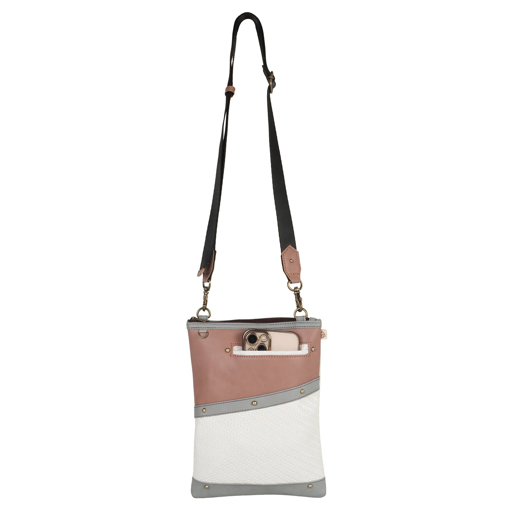 FOXIE - Brisk Crossbody w/Front Cellphone Pocket - Nude - BagNook
