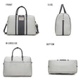 Load image into Gallery viewer, (light grey)Melissa Women's Vegan Leather Duffel by Mia K - BagNook
