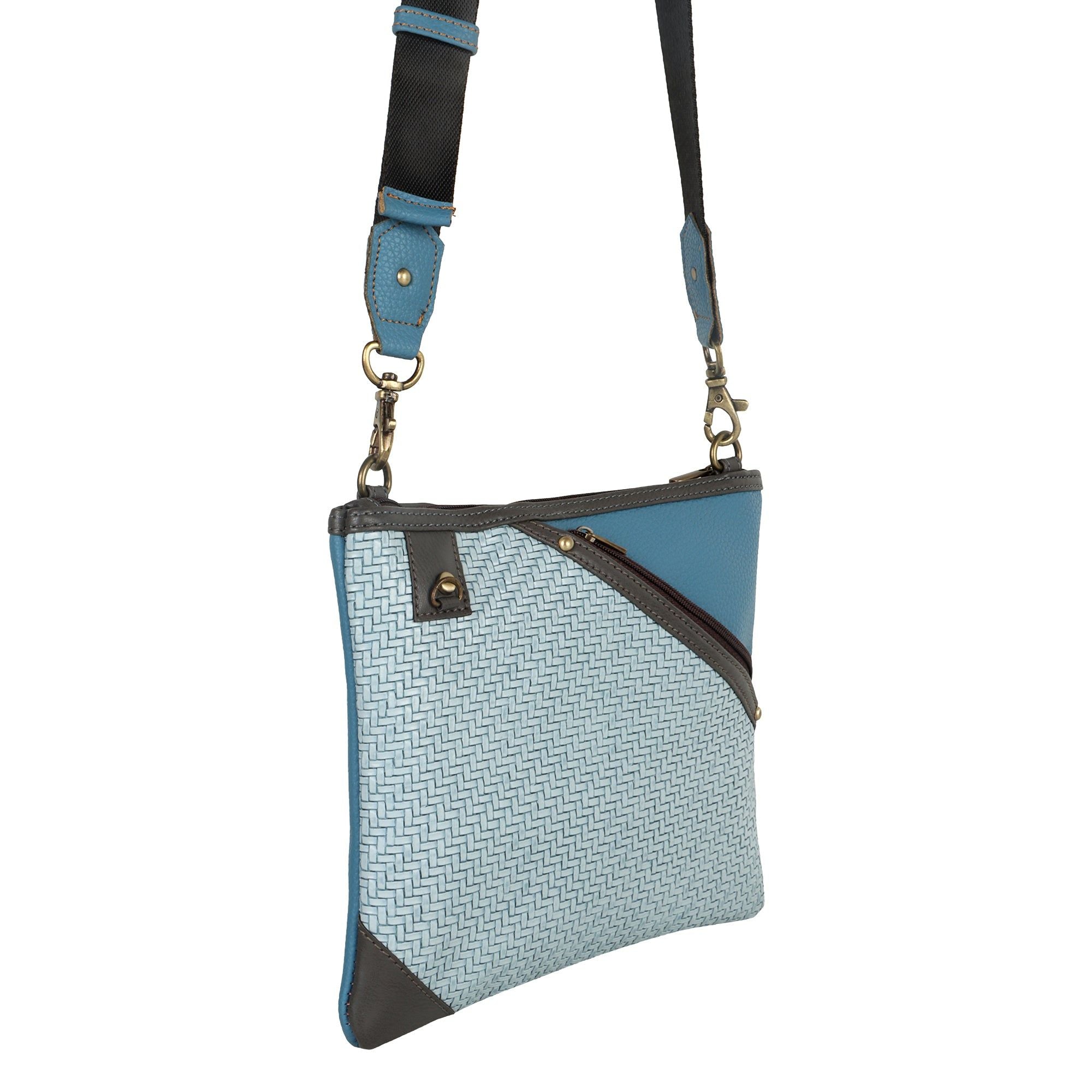 FOXIE - Grayson Wide Crossbody - Blue - BagNook