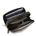 Load image into Gallery viewer, (green)Uriel Vegan Leather Women FLAG Wristlet by Mia K - BagNook
