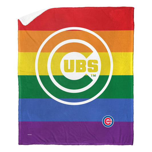 PRIDE SERIES - CUBS - Silk Touch Sherpa Throw Blanket - BagNook