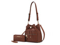 Load image into Gallery viewer, (brown)Larissa Women's Bucket Bag with Wallet by Mia k - BagNook
