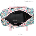 Load image into Gallery viewer, (green)Khelani Quilted Botanical Pattern Duffel Bag by Mia k - BagNook
