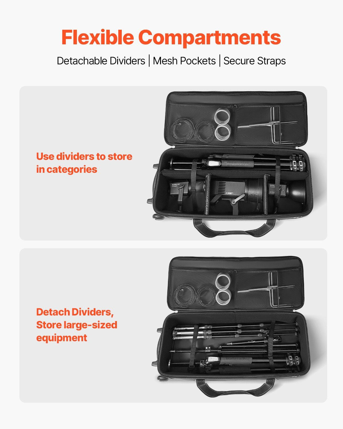 Studio Equipment Trolley Case (35.83 x 11.81 x 14in) Rolling Camera Bag - BagNook