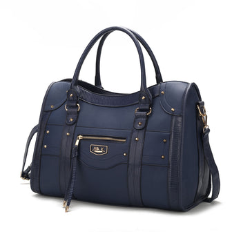 (navy)Patricia Duffel Handbag Women by Mia K - BagNook