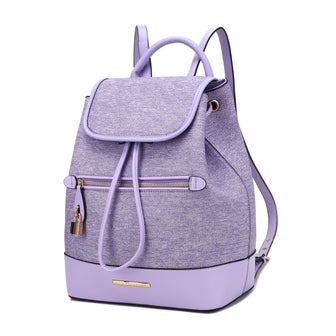 (lavender)Porsha Vegan Leather Daypack by Mia K - BagNook