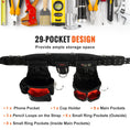 Load image into Gallery viewer, VEVOR Tool Belt with Suspenders, 29 Pockets - Fully Adjustable - Black - BagNook
