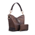 Load image into Gallery viewer, (coffee)Wandy Soft Vegan Leather Hobo & Wallet Set by Mia K - BagNook
