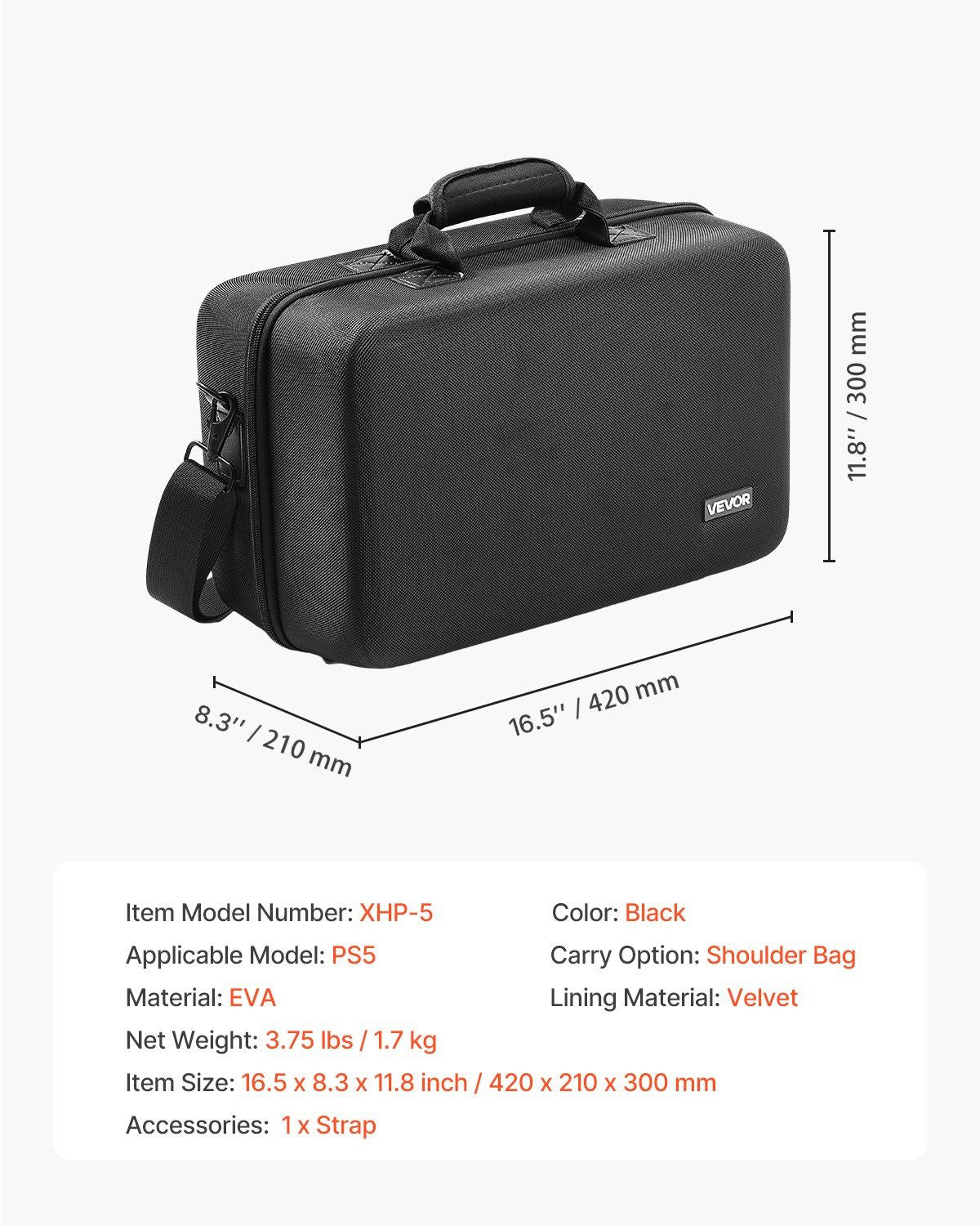 PS5 Carrying Case - Shockproof EVA Soft Lining - BagNook