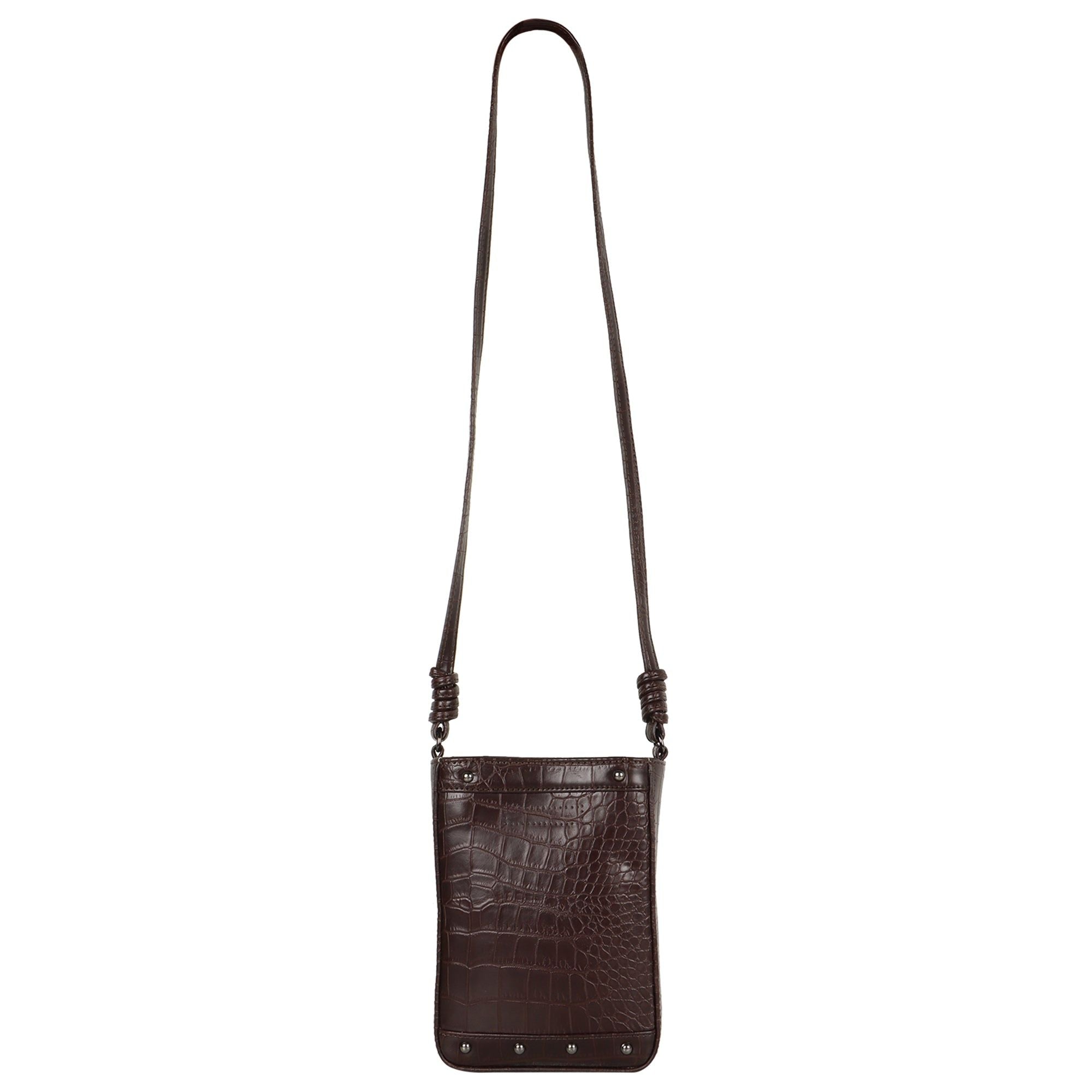 Katy Croc Print Bucket Bag - Upcycled - BagNook