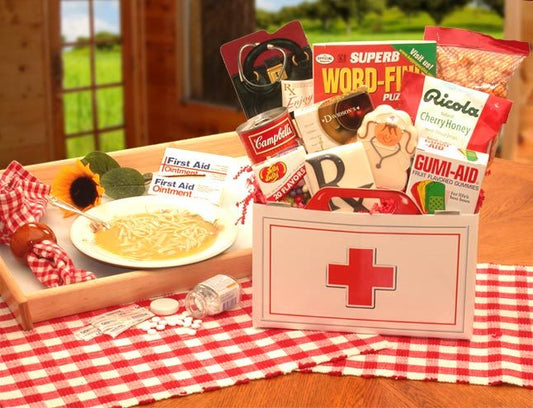Gift Basket | First Aid For The Ailing Get Well Gift Box (Lg) - BagNook