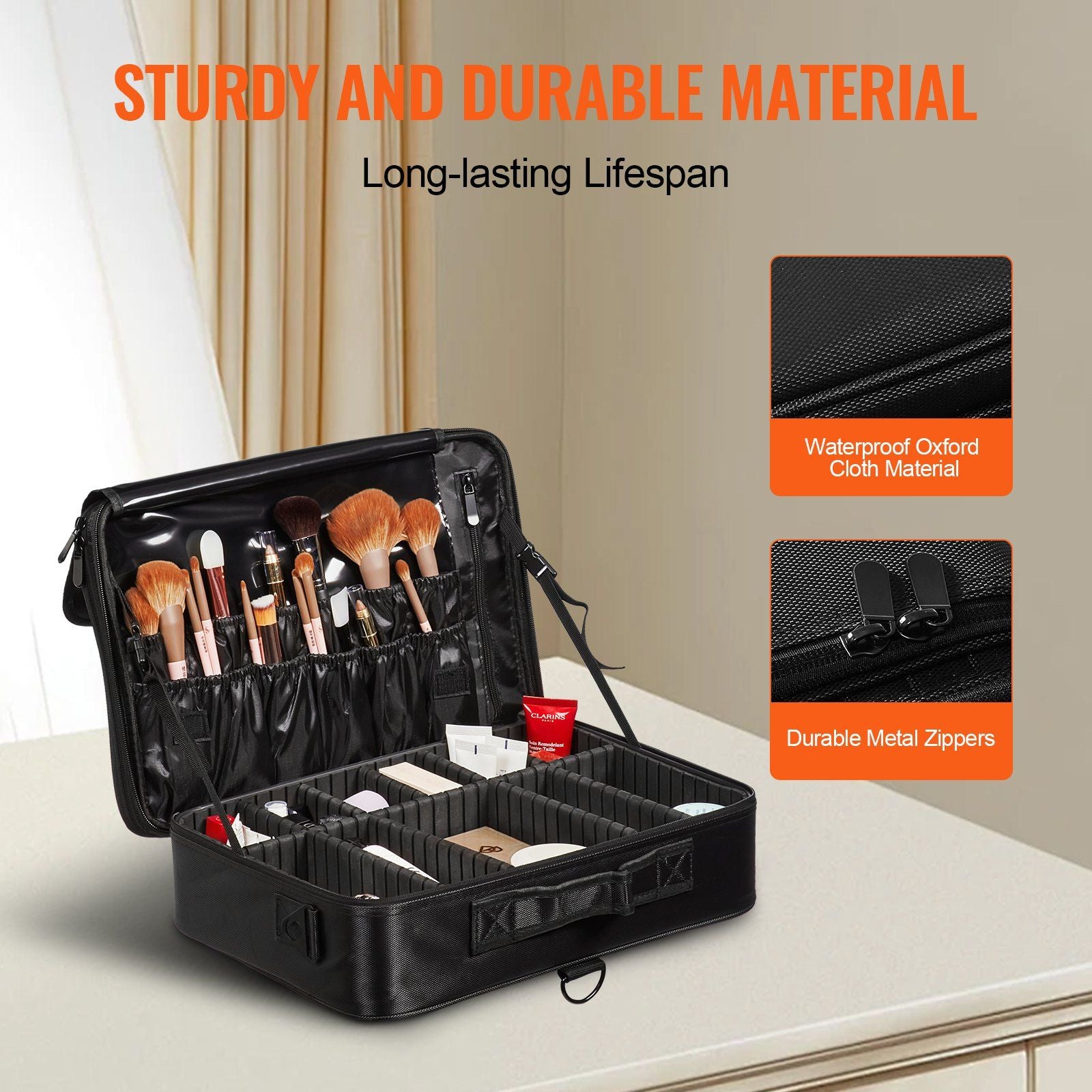 Makeup Case - Large Train Case with Handle - BagNook