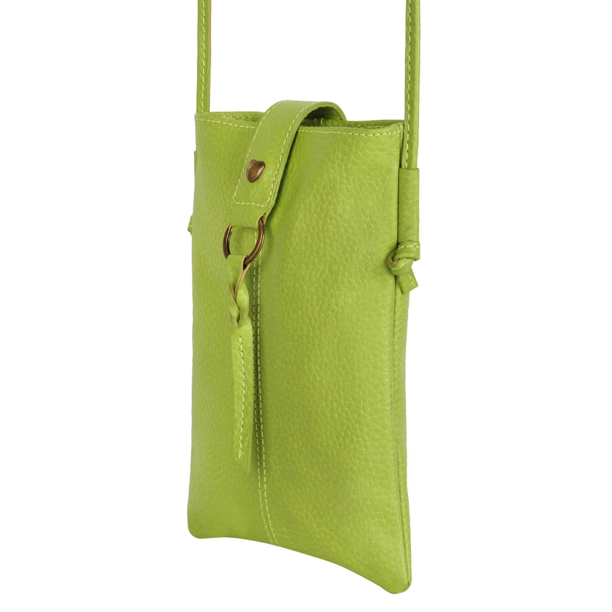 Jennie Small Crossbody w/Slim Strap - Lime Green - BagNook