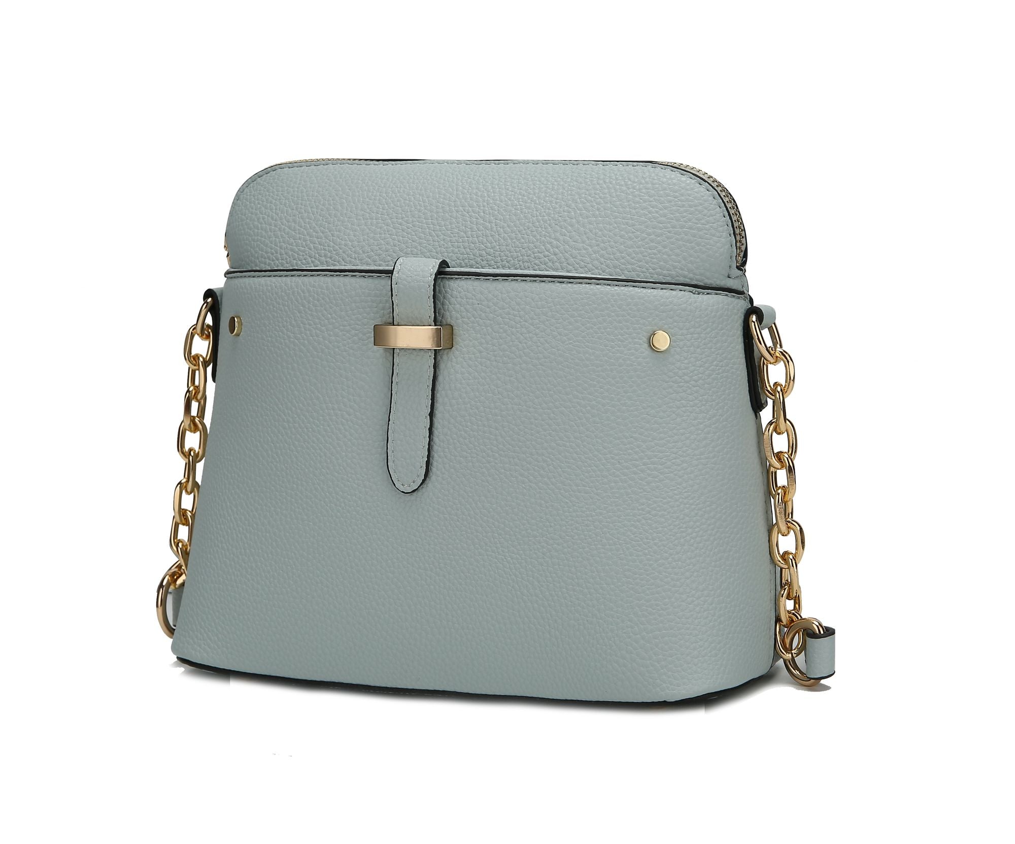(lt blue)Kelisse Solid Crossbody Vegan Leather by Mia K - BagNook