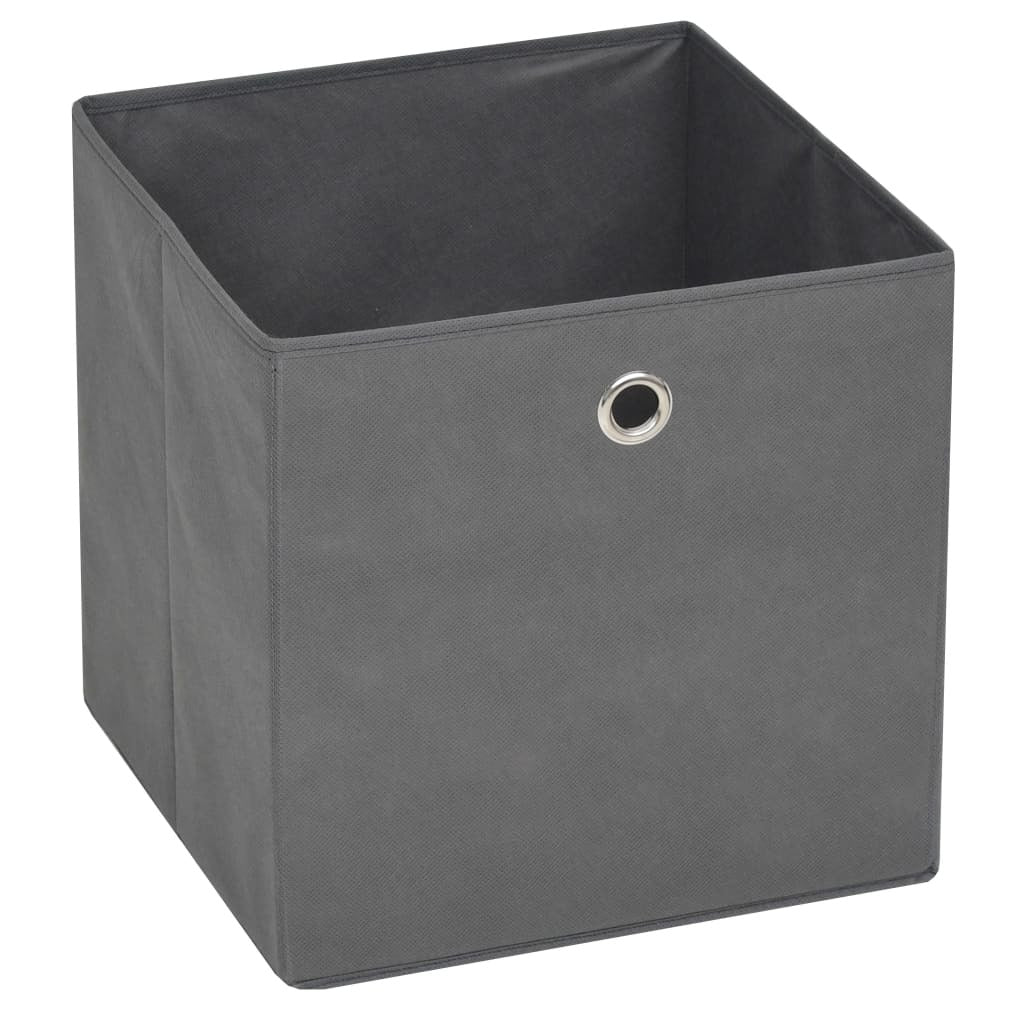 Storage Boxes 10pc Non-woven Fabric 12.6"x12.6"x12.6" - Gray - BagNook
