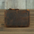 Load image into Gallery viewer, The Cael | Handmade Leather Coin Purse w/Zipper - BagNook
